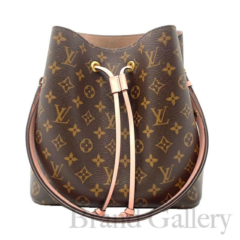 Louis Vuitton NeoNoe Monogram Poudre Shoulder Bag Canvas Leather Rose Pink